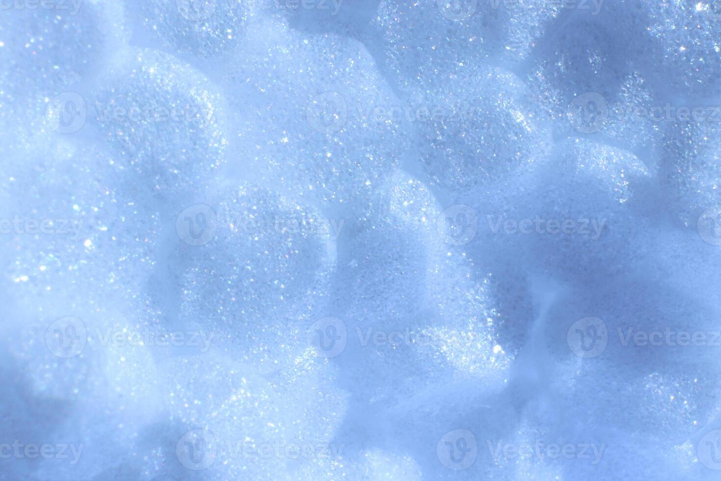 Night Blue Foam Plastic Texture. Abstract Styrofoam Background. Macro Closeup. photo