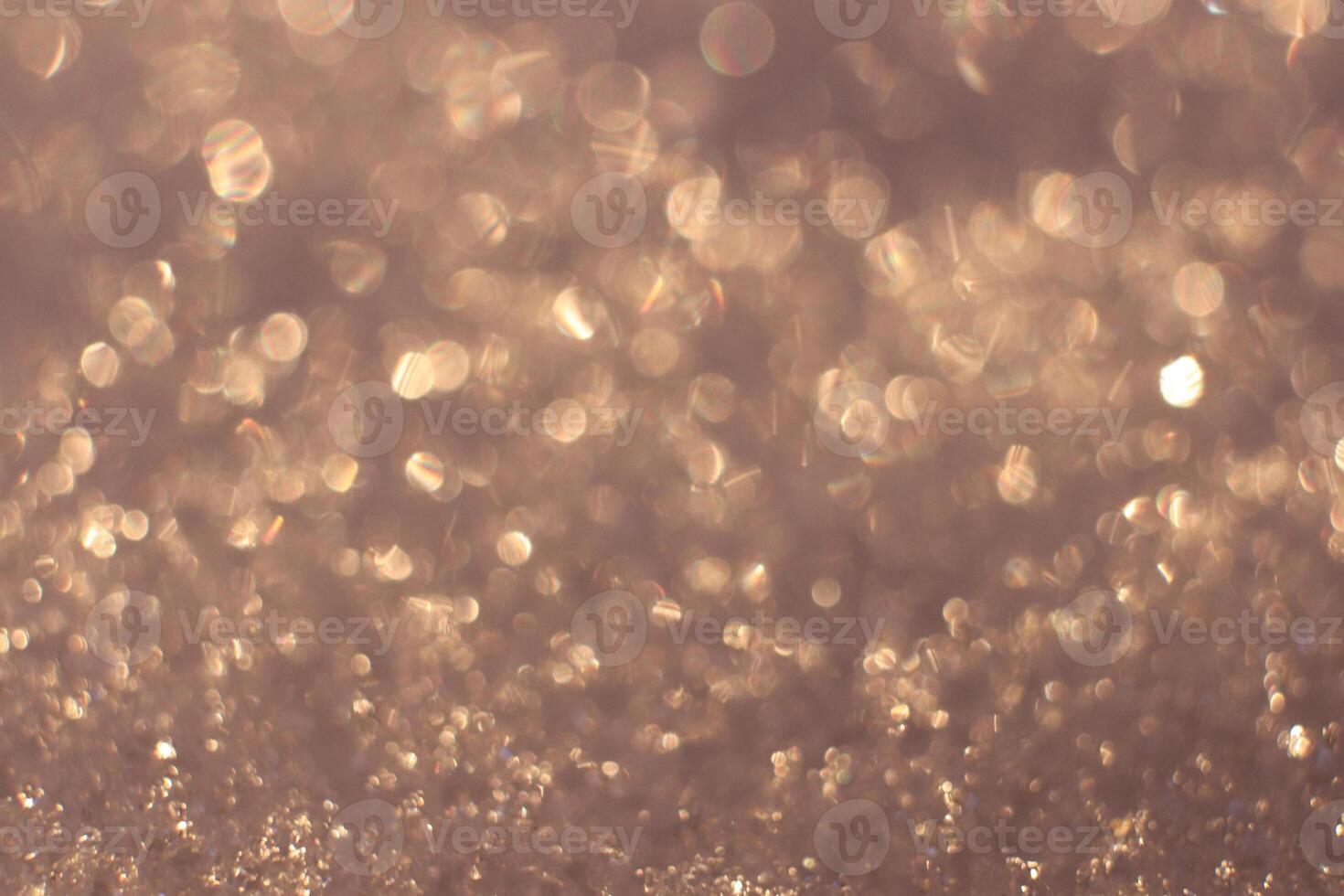 Snow Surface Bokeh Texture. Blurred Christmas Glitter Background. Winter Warm Backdrop. photo
