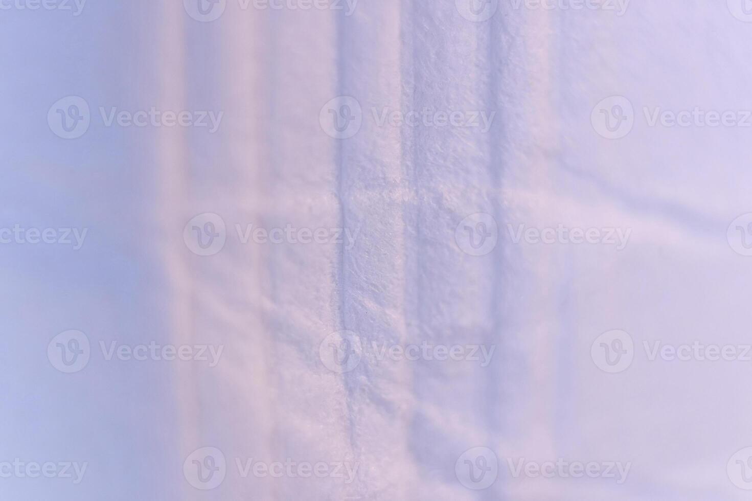 Crumpled Lines on Lilac Paper Texture with Soft Folds. Macro Closeup. photo