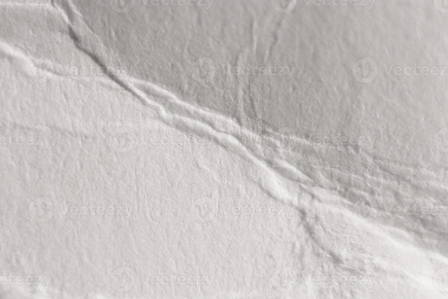 White Paper Texture with Soft Folds. Macro Closeup. photo