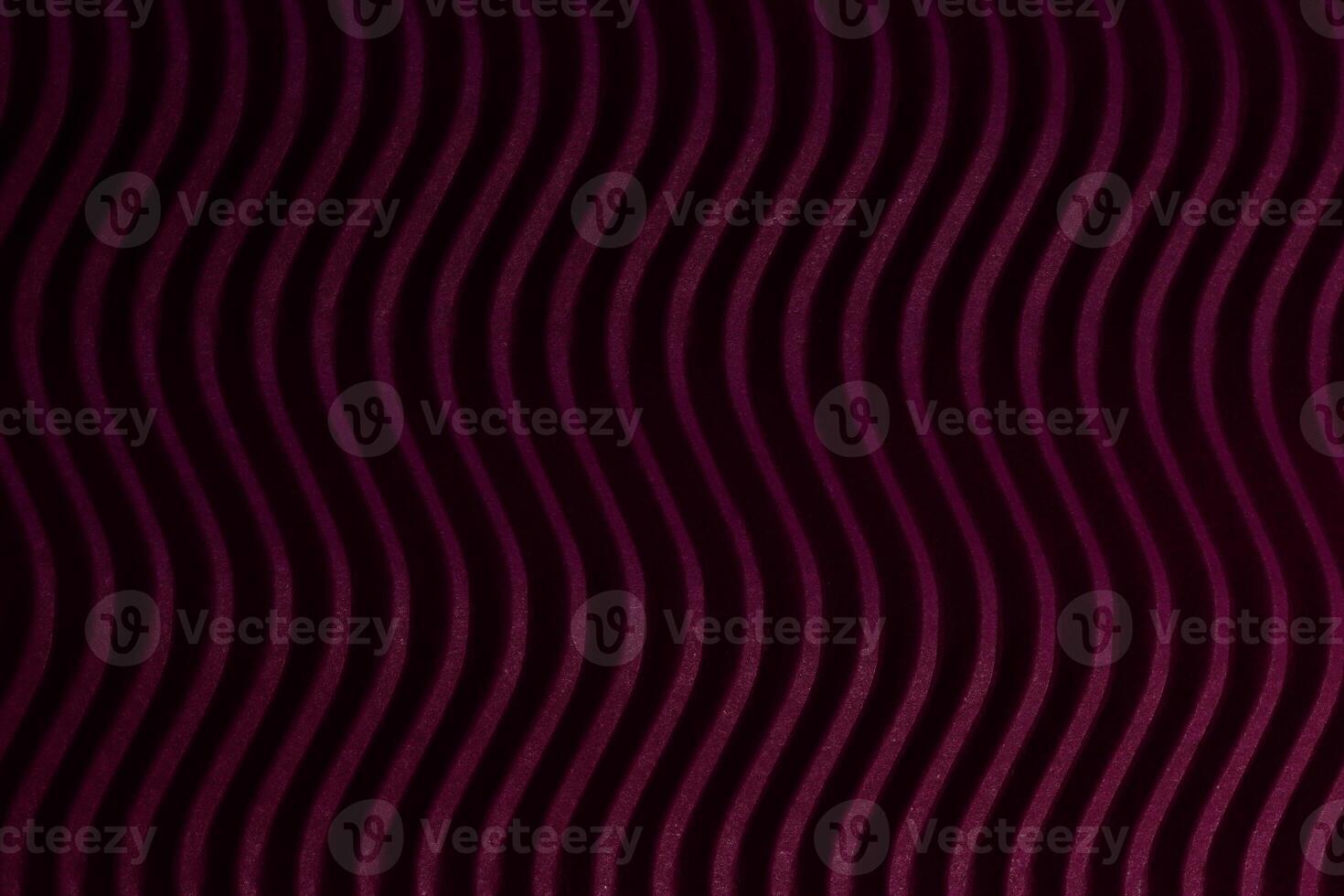 Red Paper Vertical Waves Texture. Embossed Waves on Detailed Paper Background. Corrugated Wavy Cardboard Backdrop. photo
