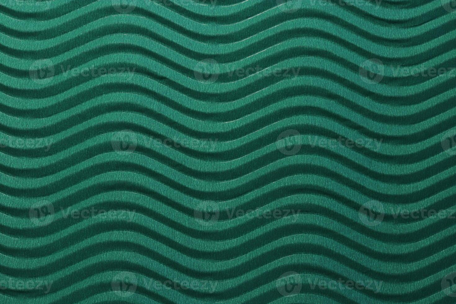 Deep Sea Blue Paper Horizontal Waves Texture. Embossed Waves on Detailed Paper Background. Corrugated Wavy Cardboard Backdrop. photo