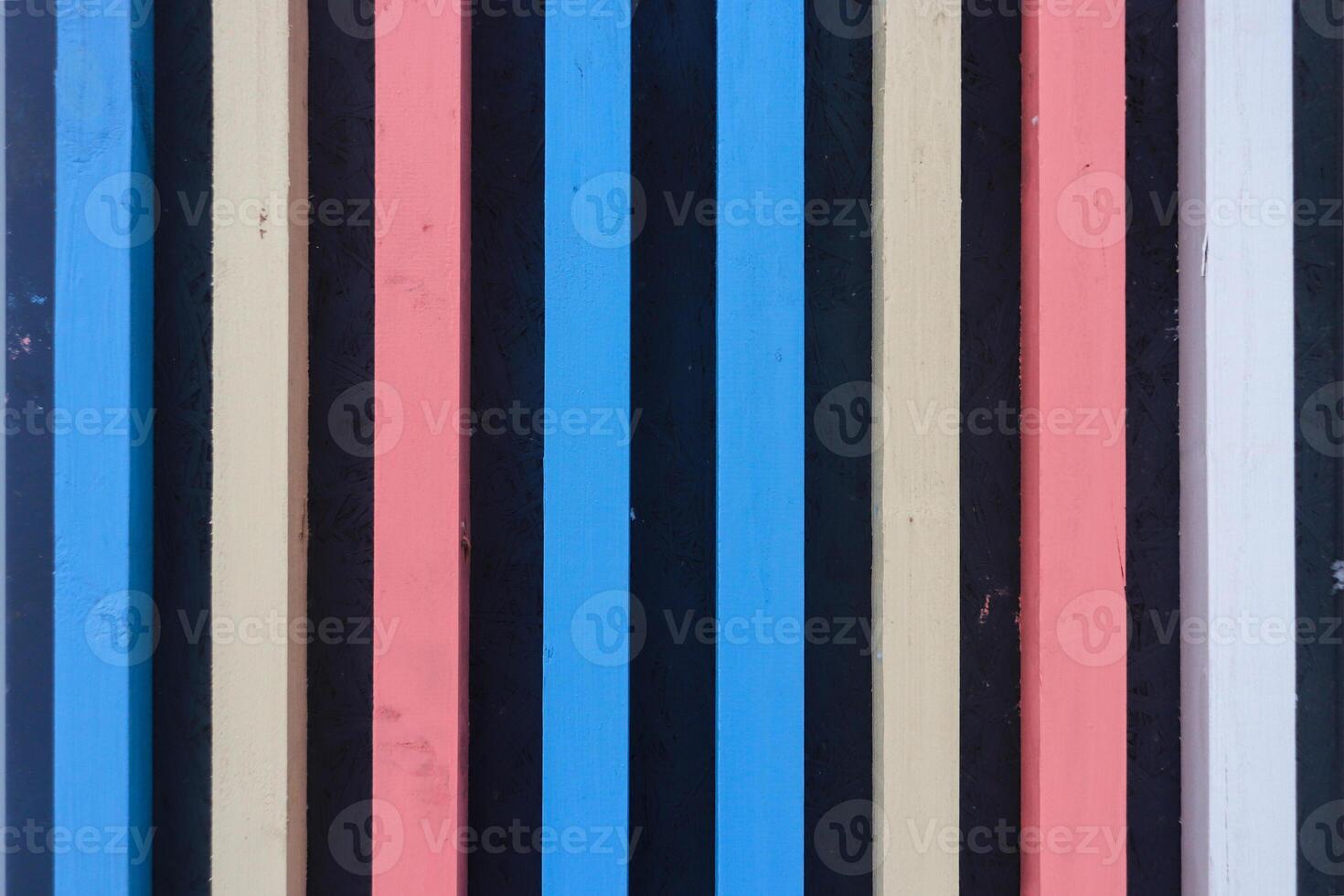 Vertical colored planks background. Multicolor wood planks texture. photo