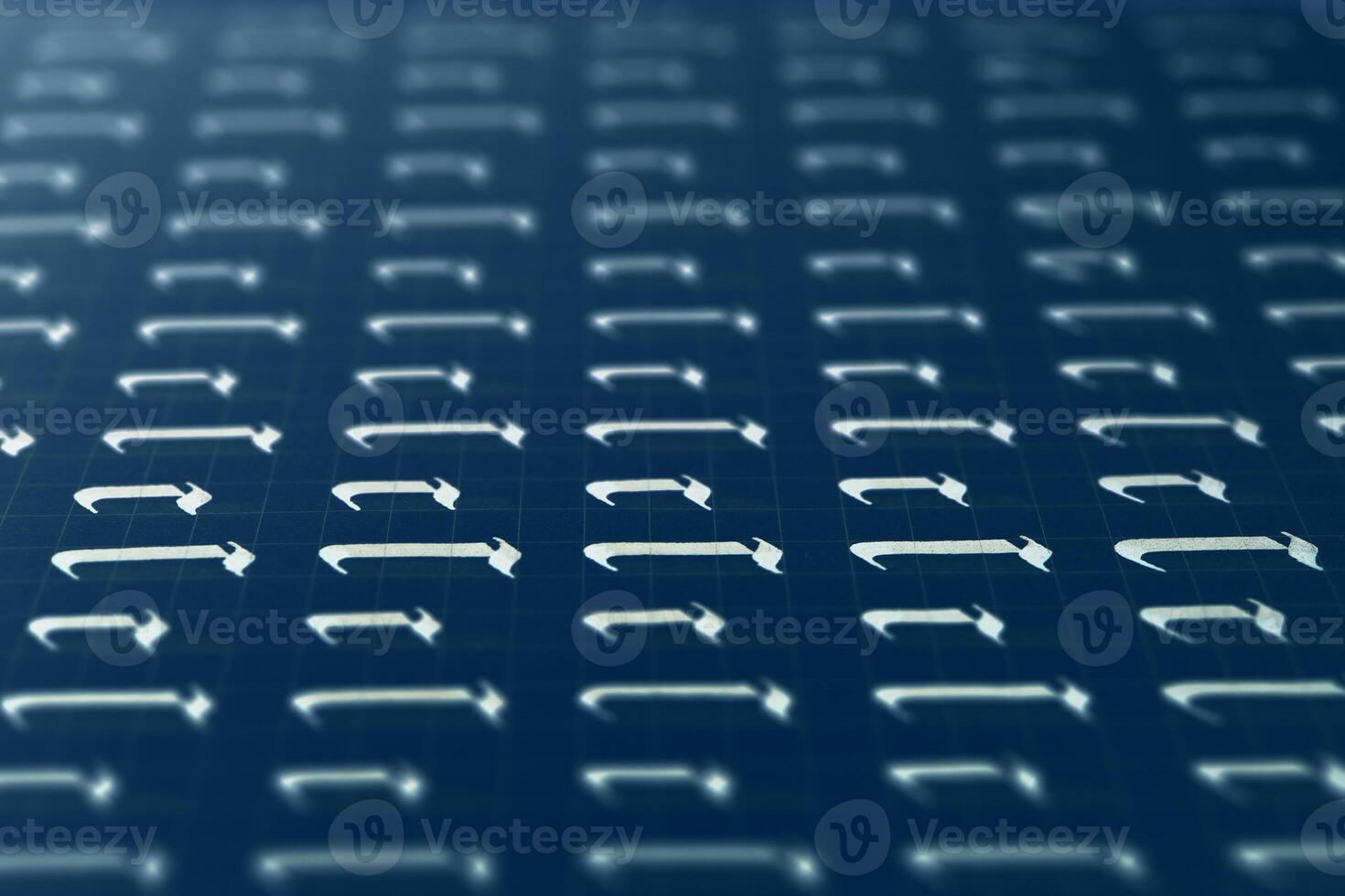 Calligraphic white on dark blue letter C learning skills paper page. Calligraphy letters C background. Lettering practice writing worksheet. Handwriting symbol filling pattern. photo