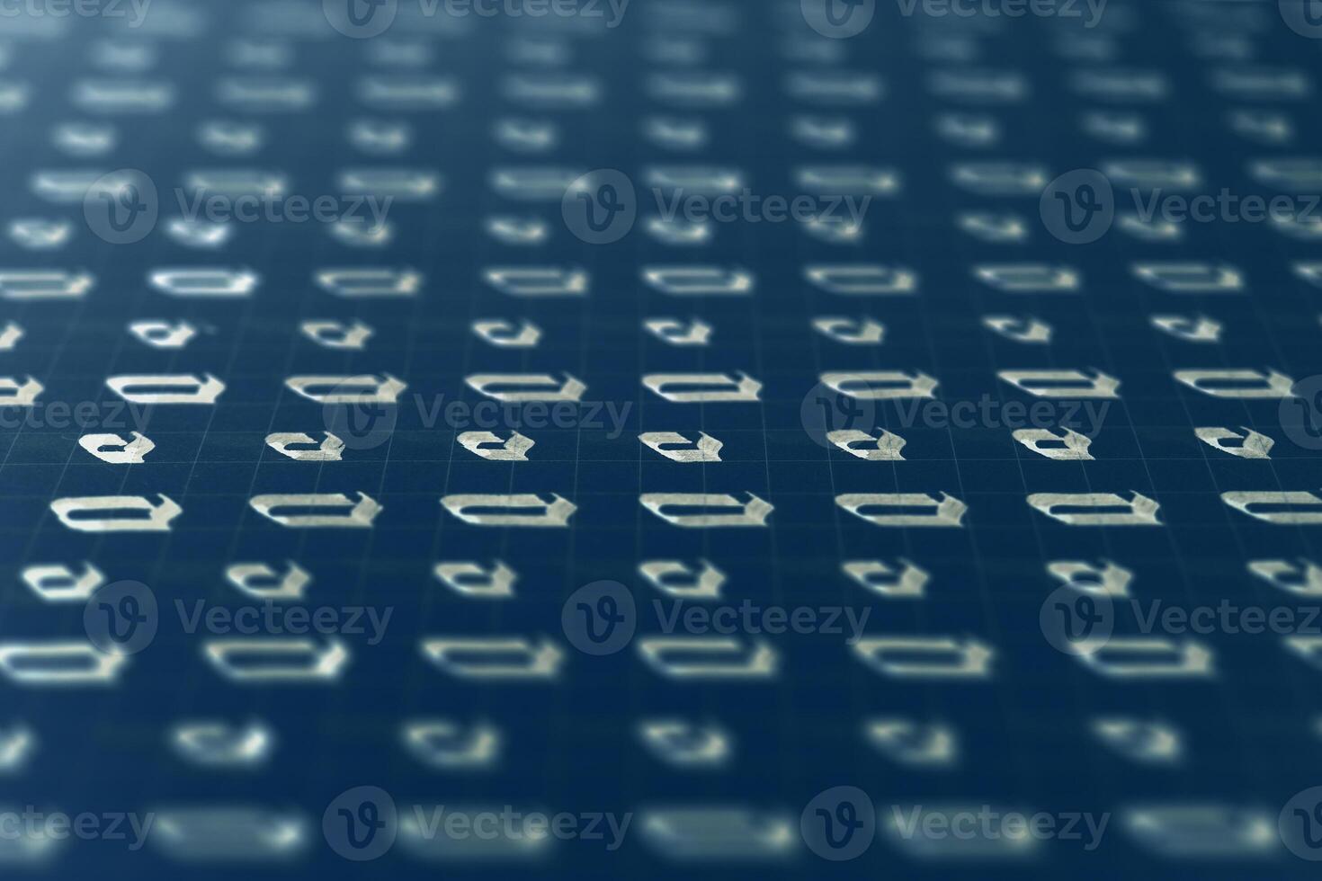 Lettering white on dark blue practice writing worksheet. Handwriting symbol filling pattern. Calligraphic letter O learning skills paper page. Calligraphy letters o background. photo