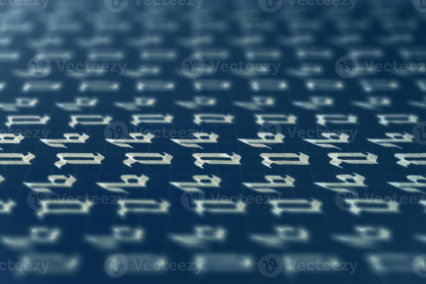 Lettering white on dark blue practice writing worksheet. Handwriting symbol filling pattern. Calligraphic letter Q learning skills paper page. Calligraphy letters q background. photo