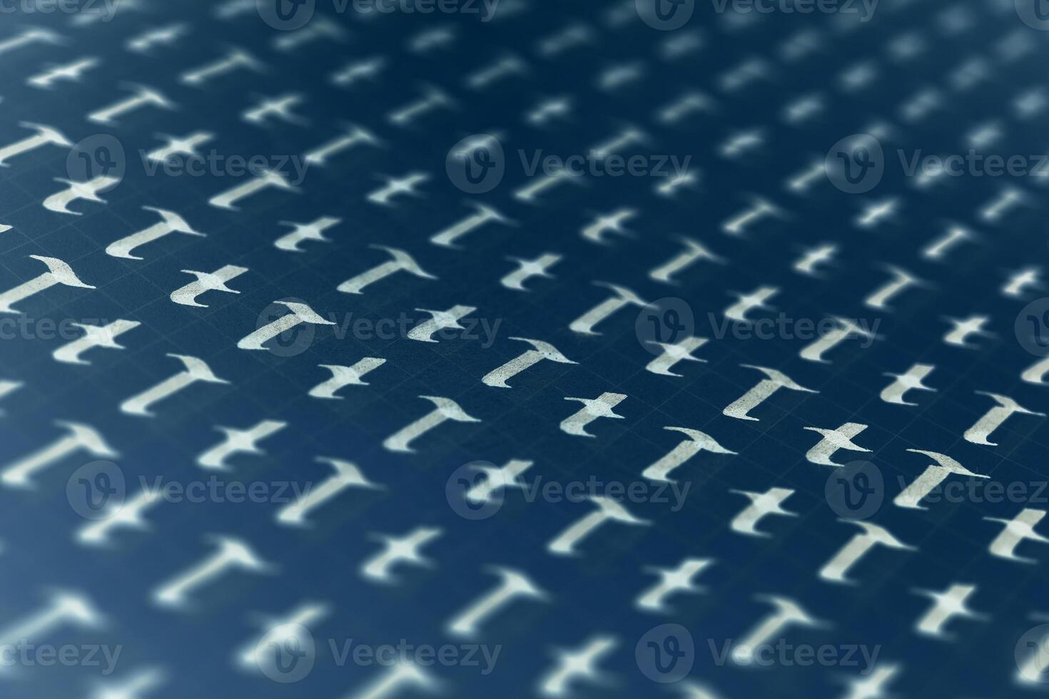 Lettering white on dark blue practice writing worksheet. Handwriting symbol filling pattern. Calligraphic letter T learning skills paper page. Calligraphy letters t background. photo