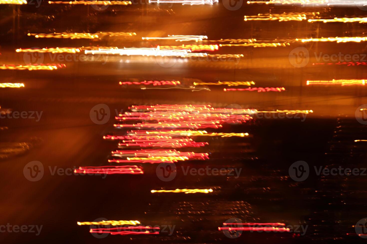 Road light traces. Trail lines background. Traffic bright lamps tracks. photo