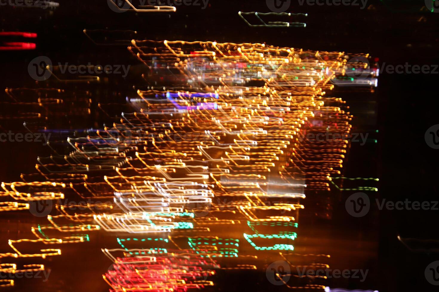 Road light traces. Trail lines background. Traffic bright lamps tracks. photo