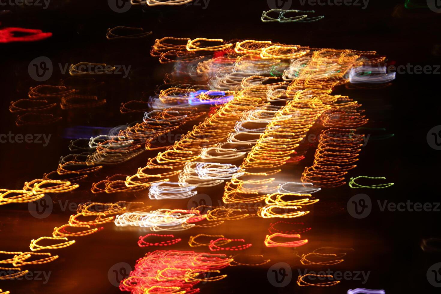 Trail lines background. Traffic bright lamps tracks. Road light traces. photo