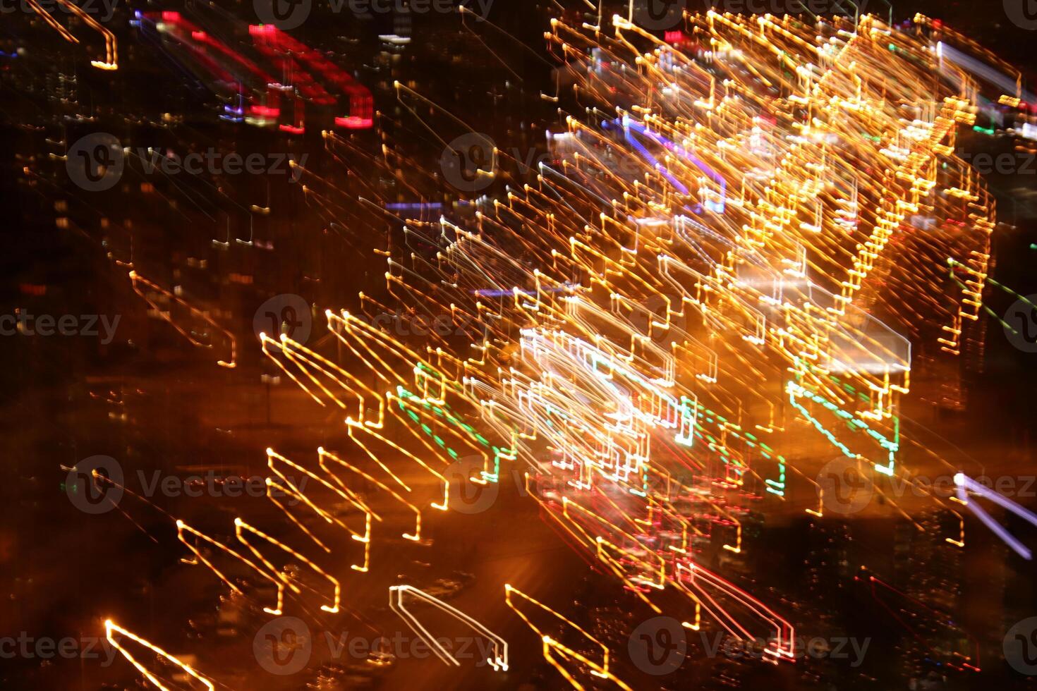 Trail lines background. Traffic bright lamps tracks. Road light traces. photo