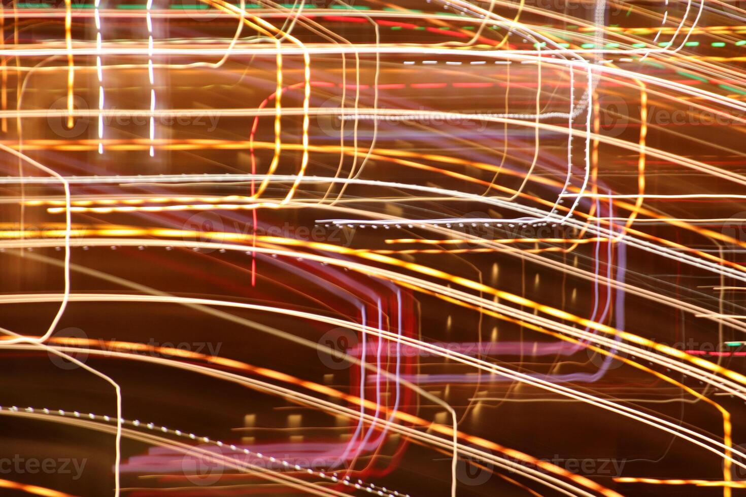 Trail lines background. Traffic bright lamps tracks. Road light traces. photo