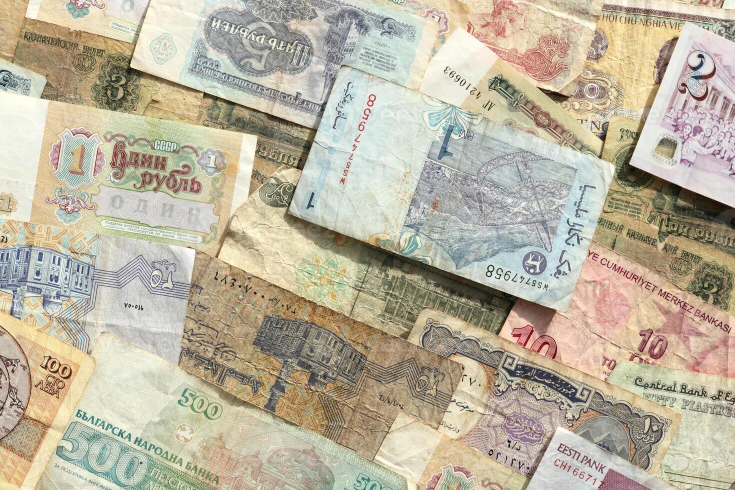 Earning pattern. Money banknotes texture. Cash filling background. Wealth financial backdrop. photo