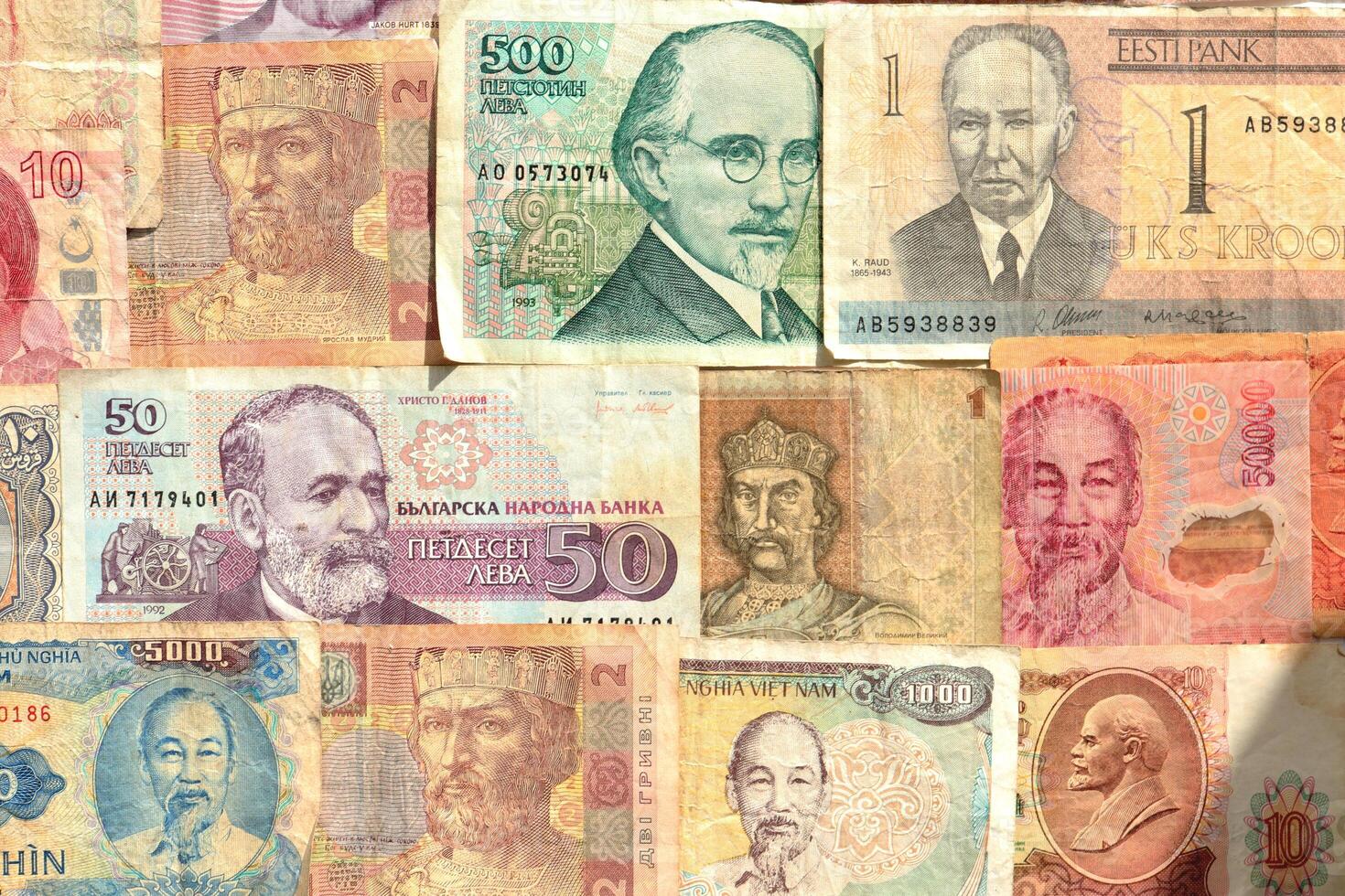 Earning pattern. Money banknotes texture. Cash filling background. Wealth financial backdrop. photo