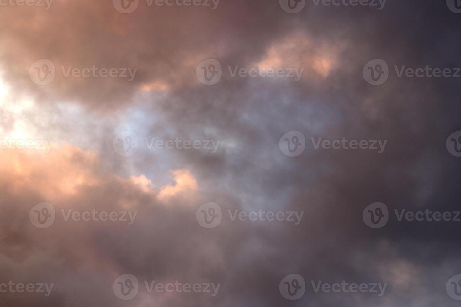 Nature heaven atmosphere texture. Massive clouds on the blue sky background. photo