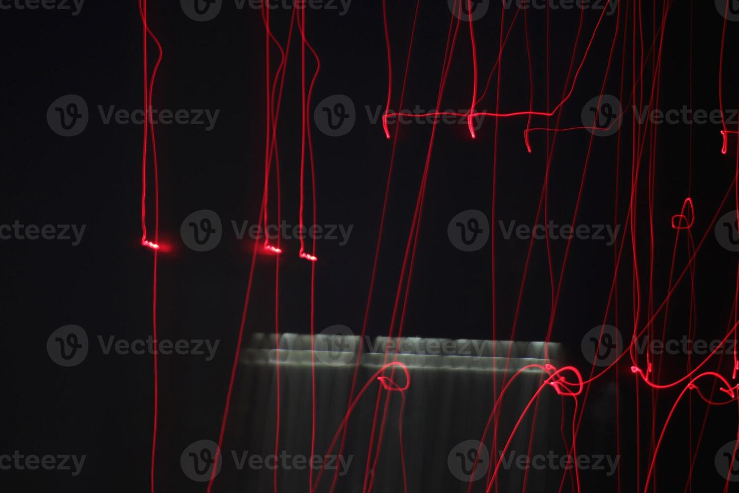 Light lines leaks exposition background. Night city rays glow backdrop. Night exposure zoom traces texture. photo