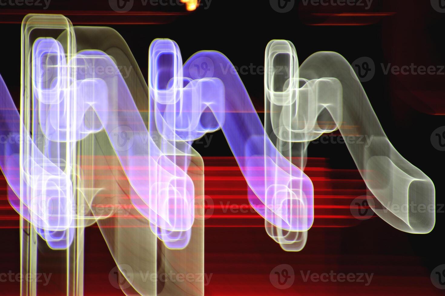 Light lines leaks exposition background. Night city rays glow backdrop. Night exposure zoom traces texture. photo