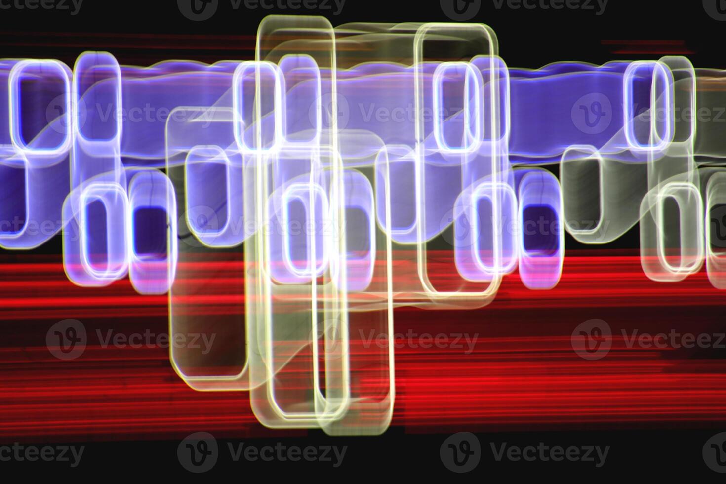 Light lines leaks exposition background. Night city rays glow backdrop. Night exposure zoom traces texture. photo