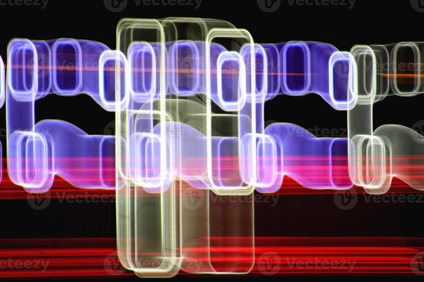 Night city rays glow background. Night exposure zoom traces backdrop. Light lines leaks exposition texture. photo
