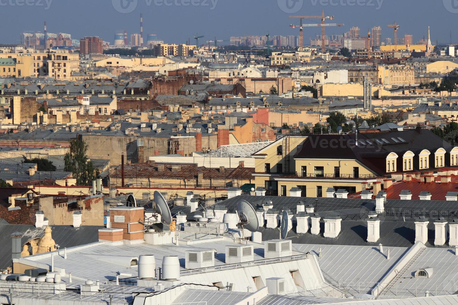 Buildings roofs cityscape scenery. Architecture of Saint-Petersburg. photo