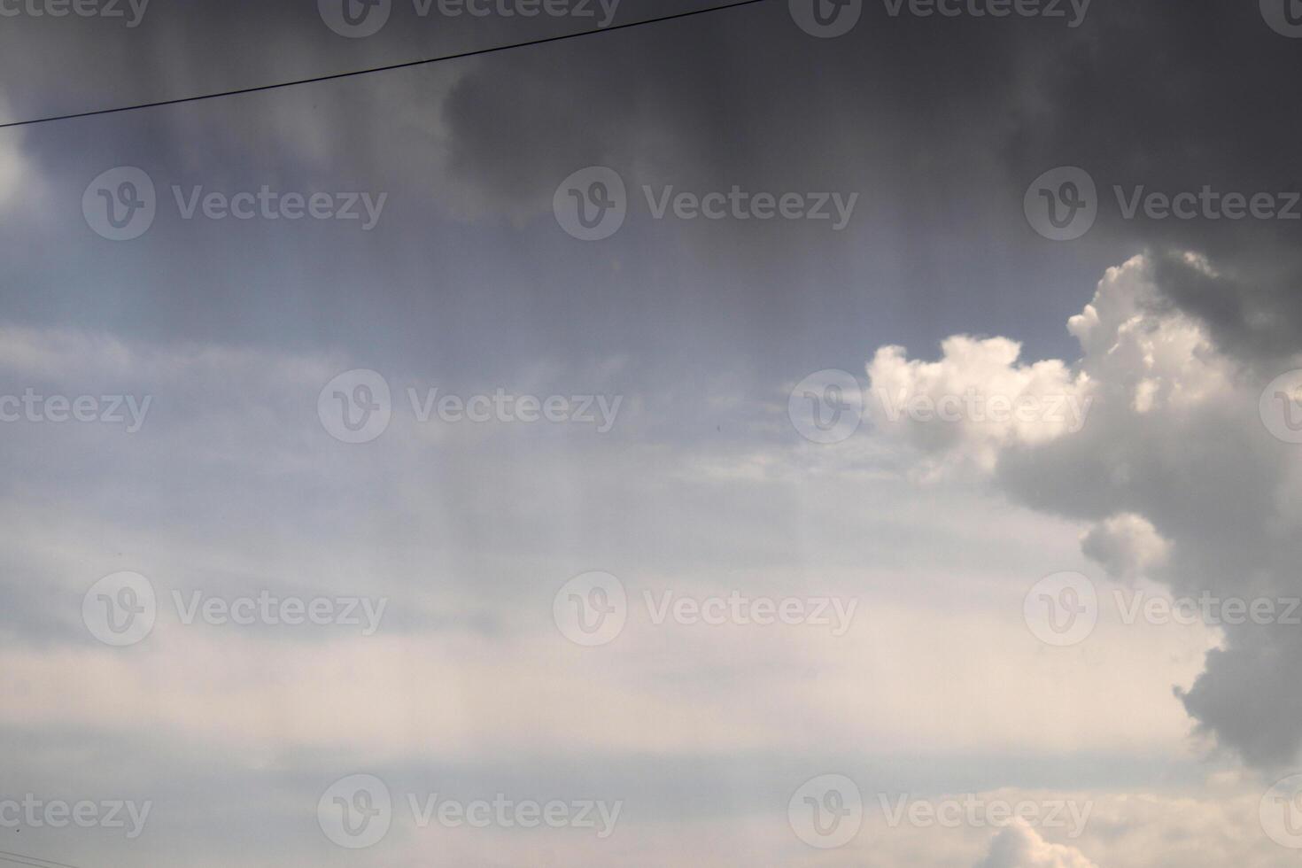Cumulus rain clouds wheather background. Skies landscape. photo
