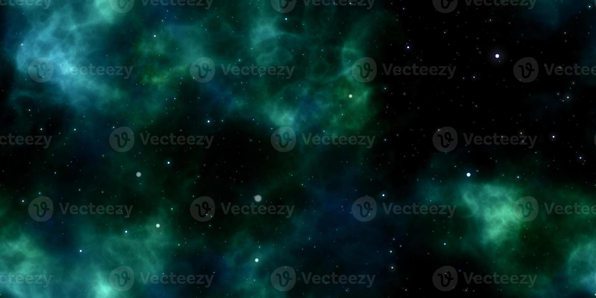Deep Sea Blue Starry Milky Way Clouds on Night Sky Galaxy Background. Abstract Cosmos Infinity Texture. 3D Rendering. 3D Illustration. photo