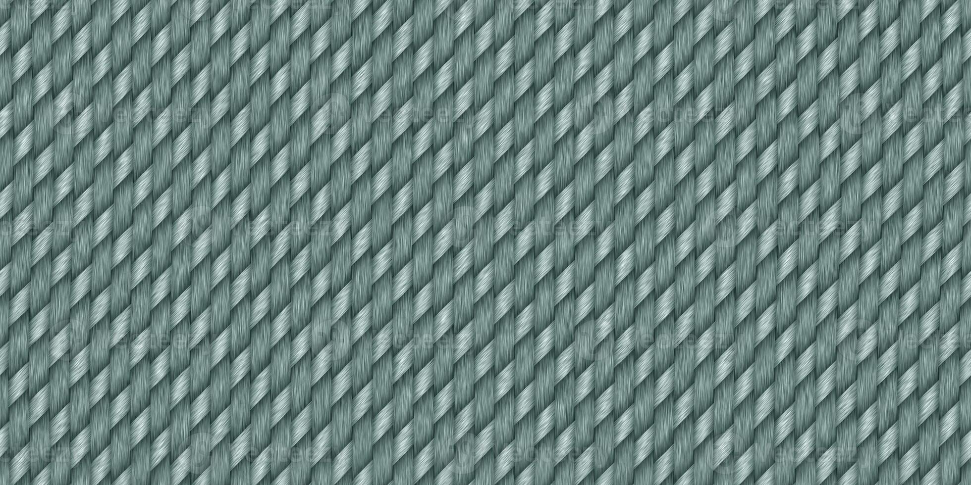 Deep Aqua Blue Cross Weave Texture. Wicker Rattan Background Surface. 3D Rendering. 3D Illustration. photo