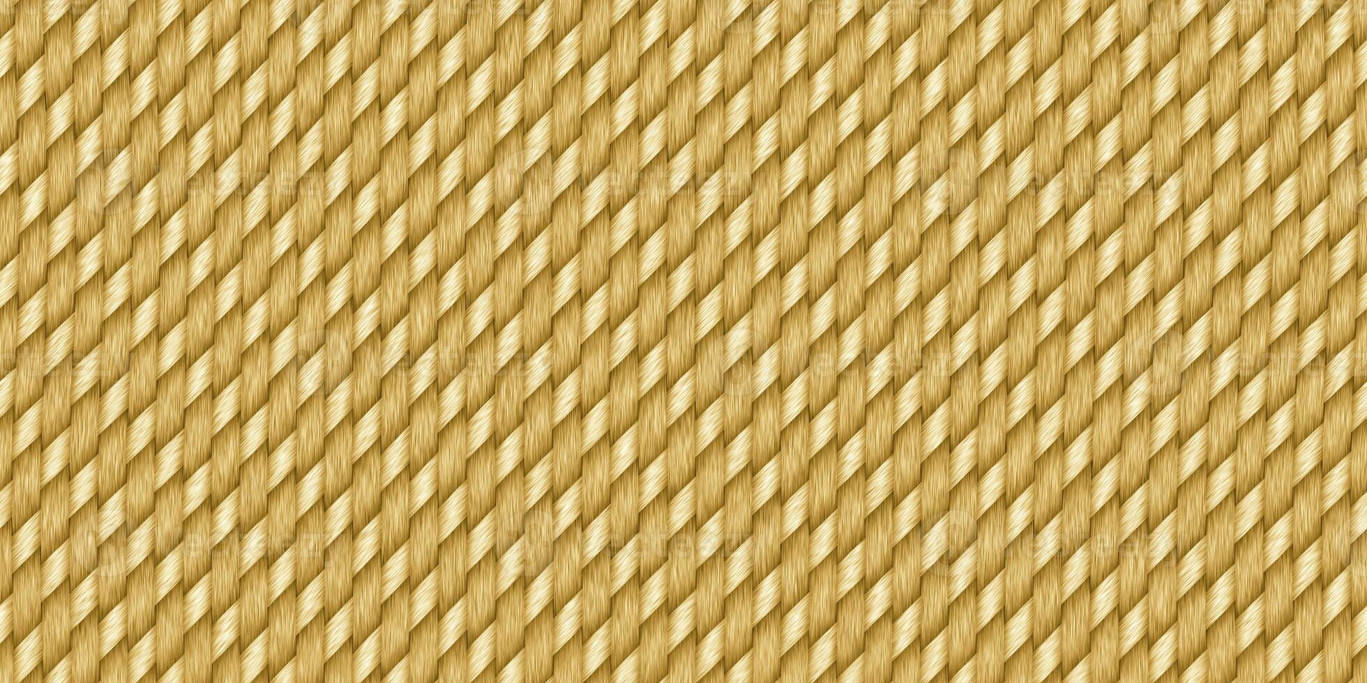 Deep Aqua Blue Cross Weave Texture. Wicker Rattan Background Surface. 3D Rendering. 3D Illustration. photo