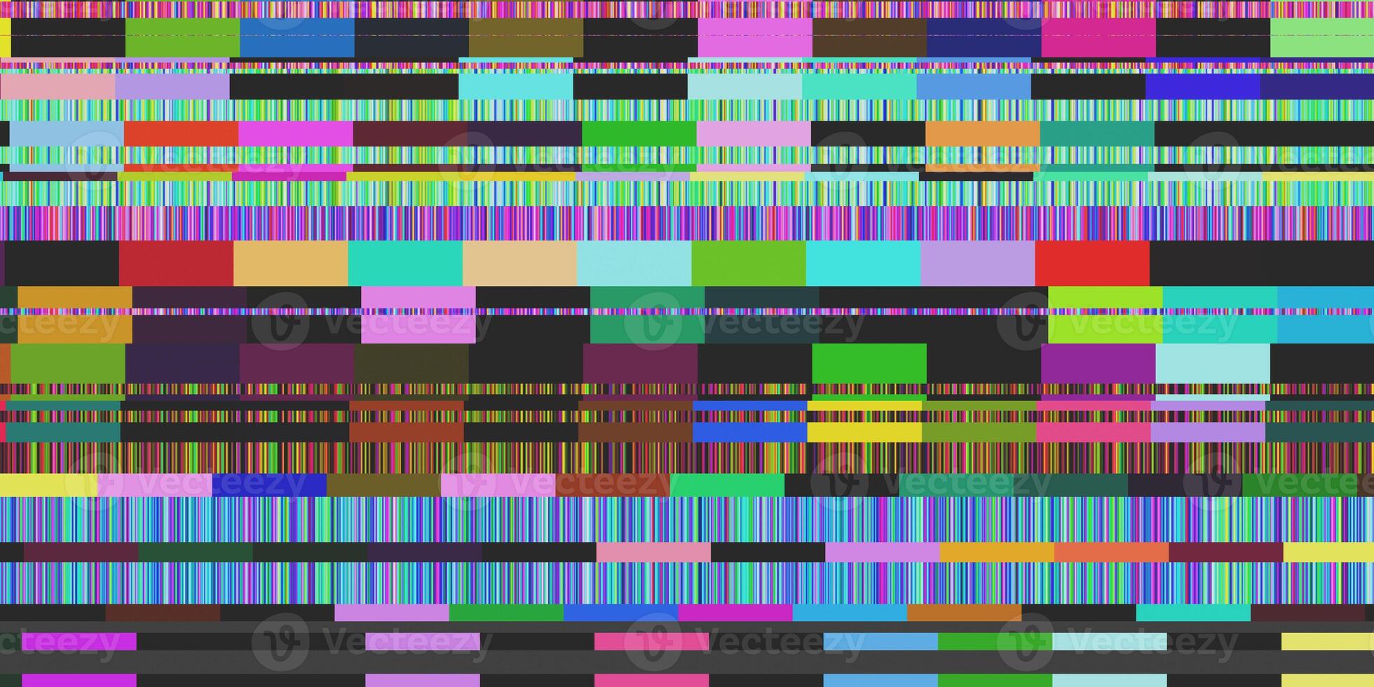 Seamless Screen Error Glitch Background. Tv Display Noise. photo