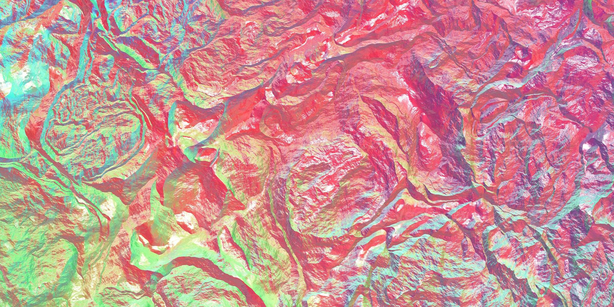 Holographic gradient background. Colored light on textured surface. Chameleon stone rock surface texture. photo