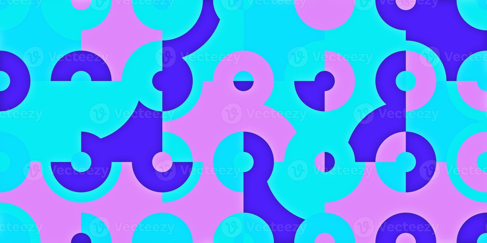 Circle Quarters Backgrounds. Seamless Bright Angles Textures. Abstract Colored Curves Patterns. photo