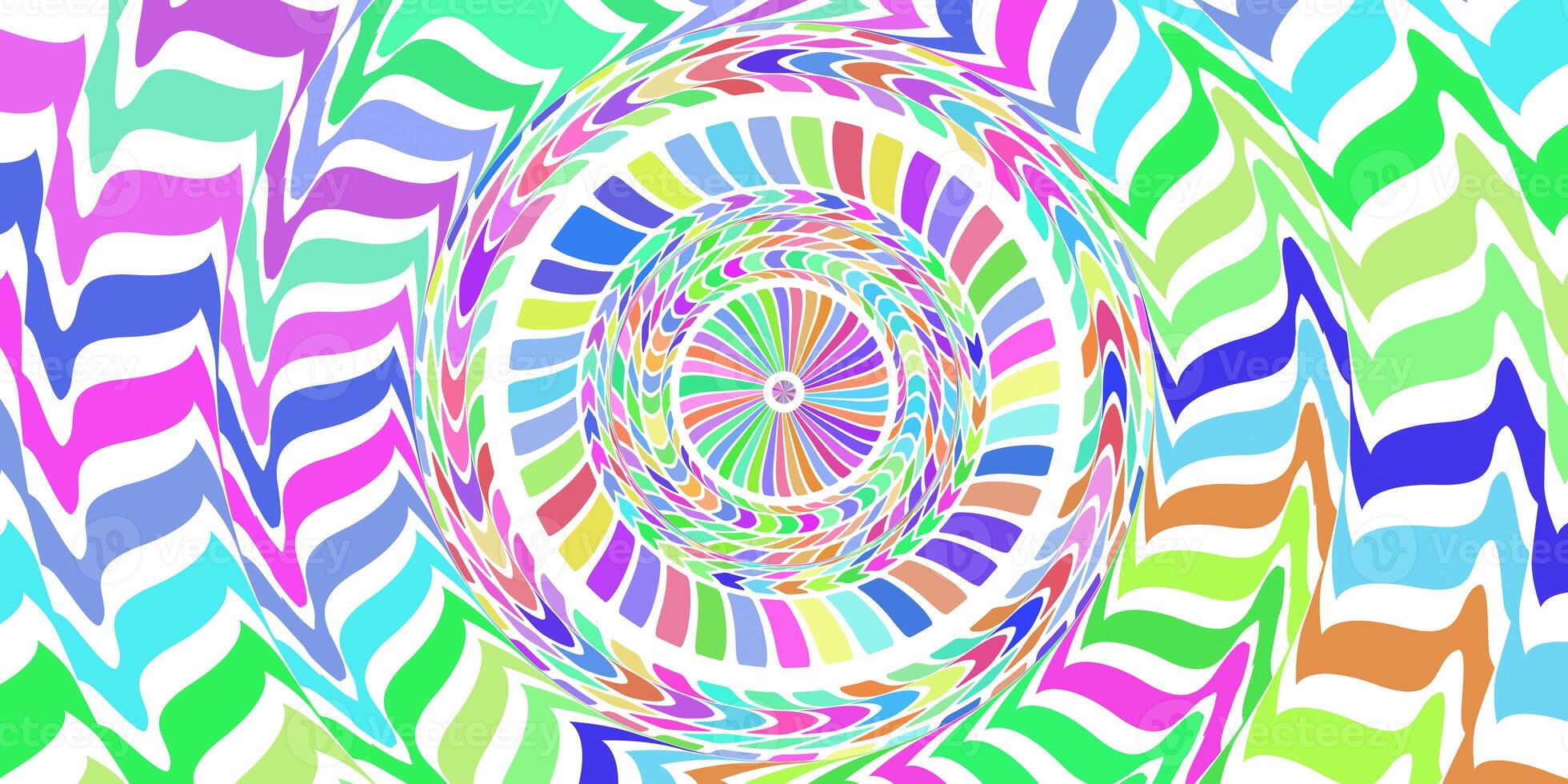 Multicolor Circles Art Action Background. Round Wheel Rhythm Backdrop. Center Concept. photo
