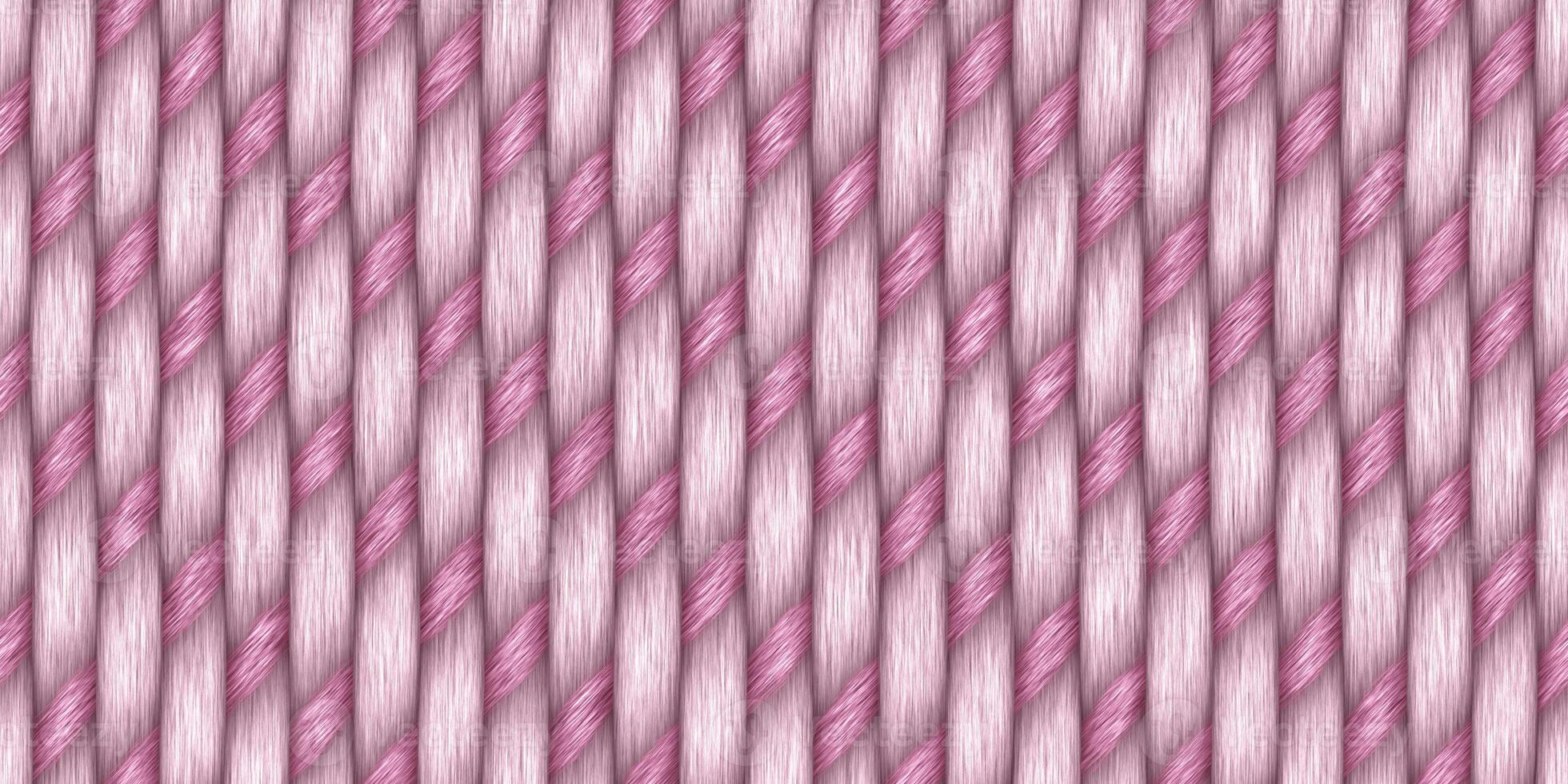 Pink Cross Weave Texture. Wicker Rattan Background Surface. 3D Rendering. 3D Illustration. photo
