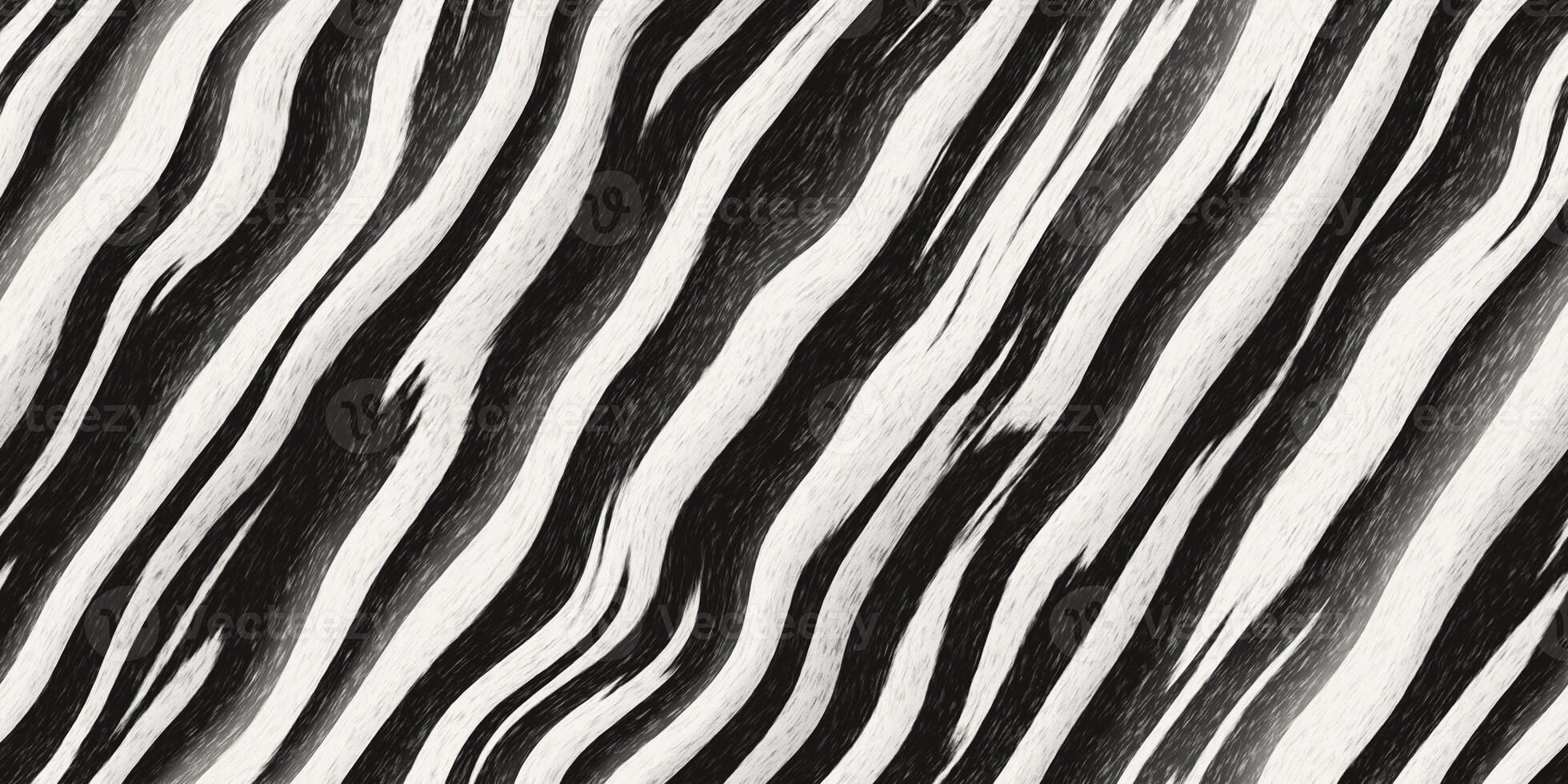Black and white inclined striped hairy background. Fluffy stripe monochrome pattern. Seamless zebra fur textures. photo