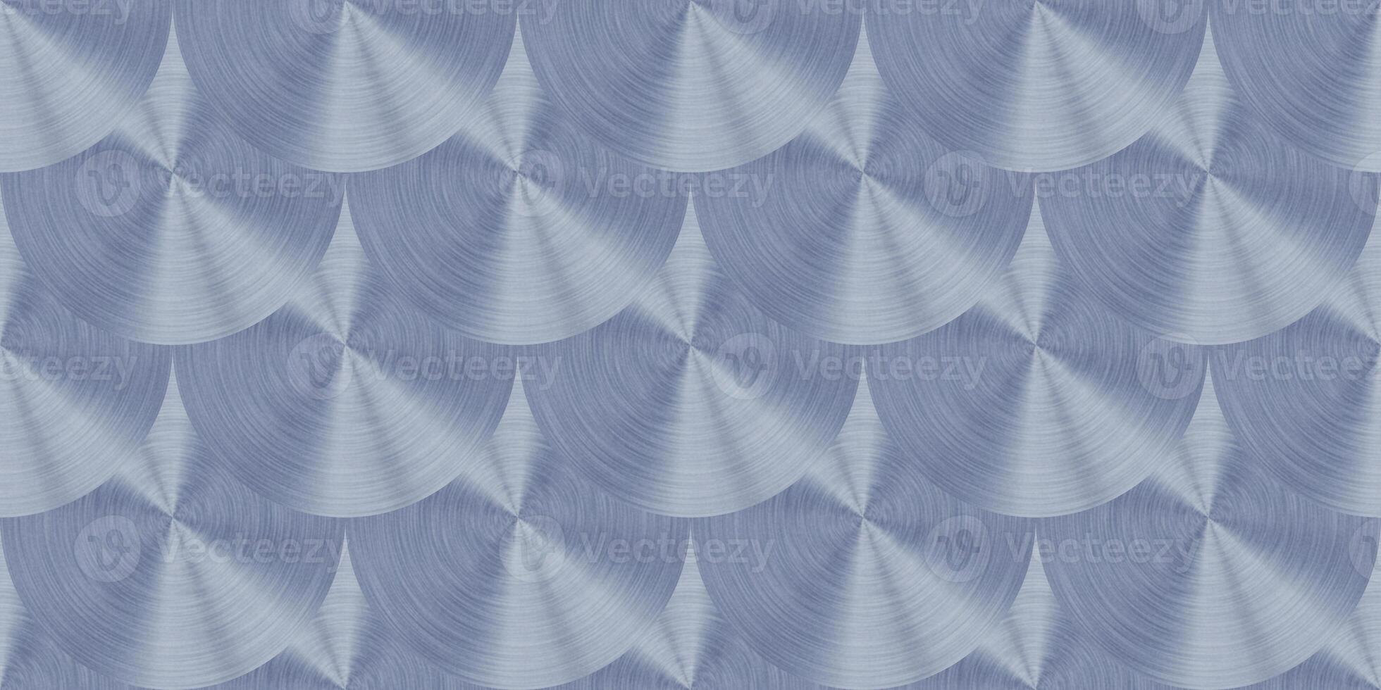 Shining brushed steel surface backdrop. Seamless metal circles texture. Metallic disks pattern. photo