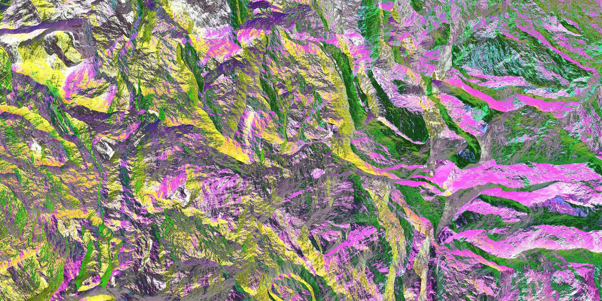 Colored light on textured surface. Chameleon stone rock surface texture. Holographic gradient background. photo