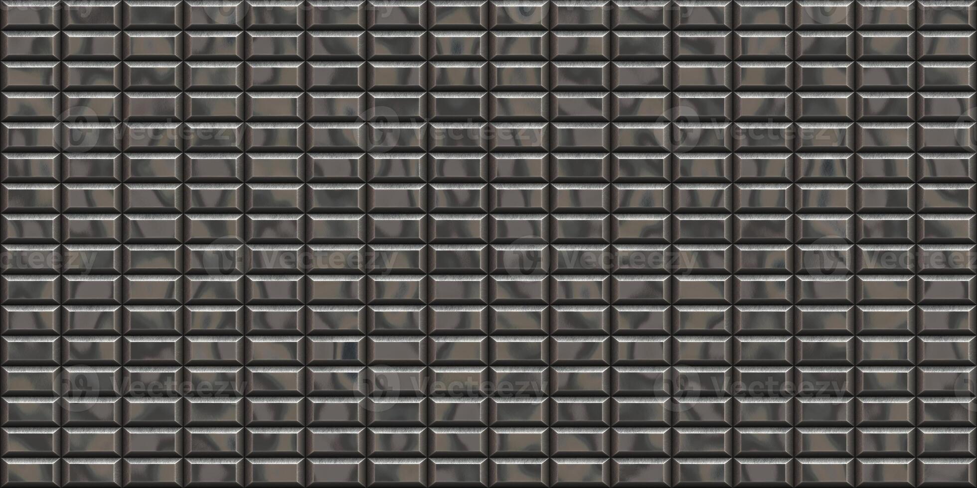 Seamless metallic blocks background. Steel metal panels texture. photo