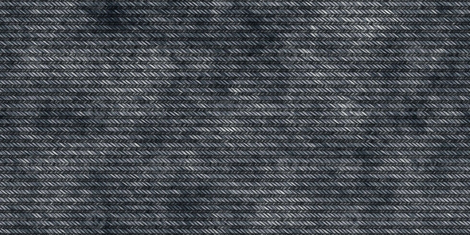 Black Jeans Denim Seamless Textures. Textile Fabric Background. Jeans Clothing Material Surface. Grunge Wear Pattern. photo