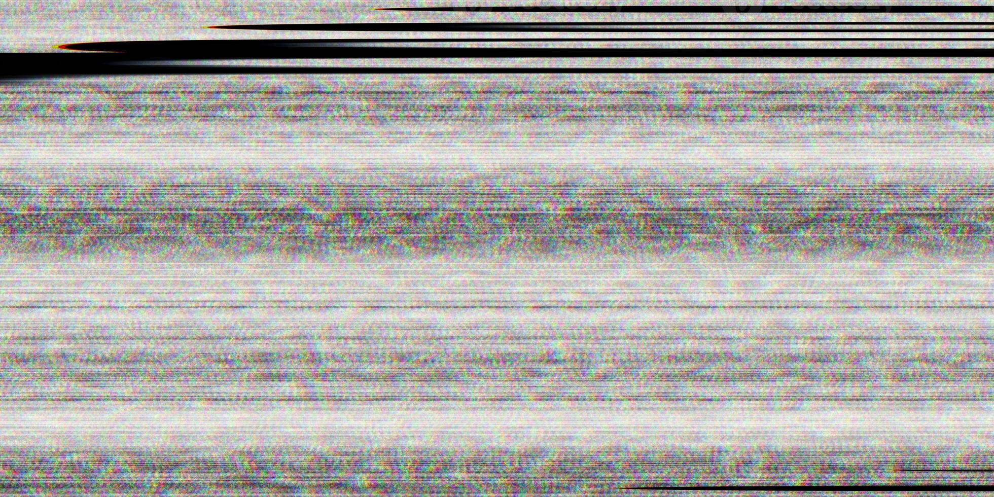 Monitor Glitch Background. Screen Noise Texture. No Signal Display. photo
