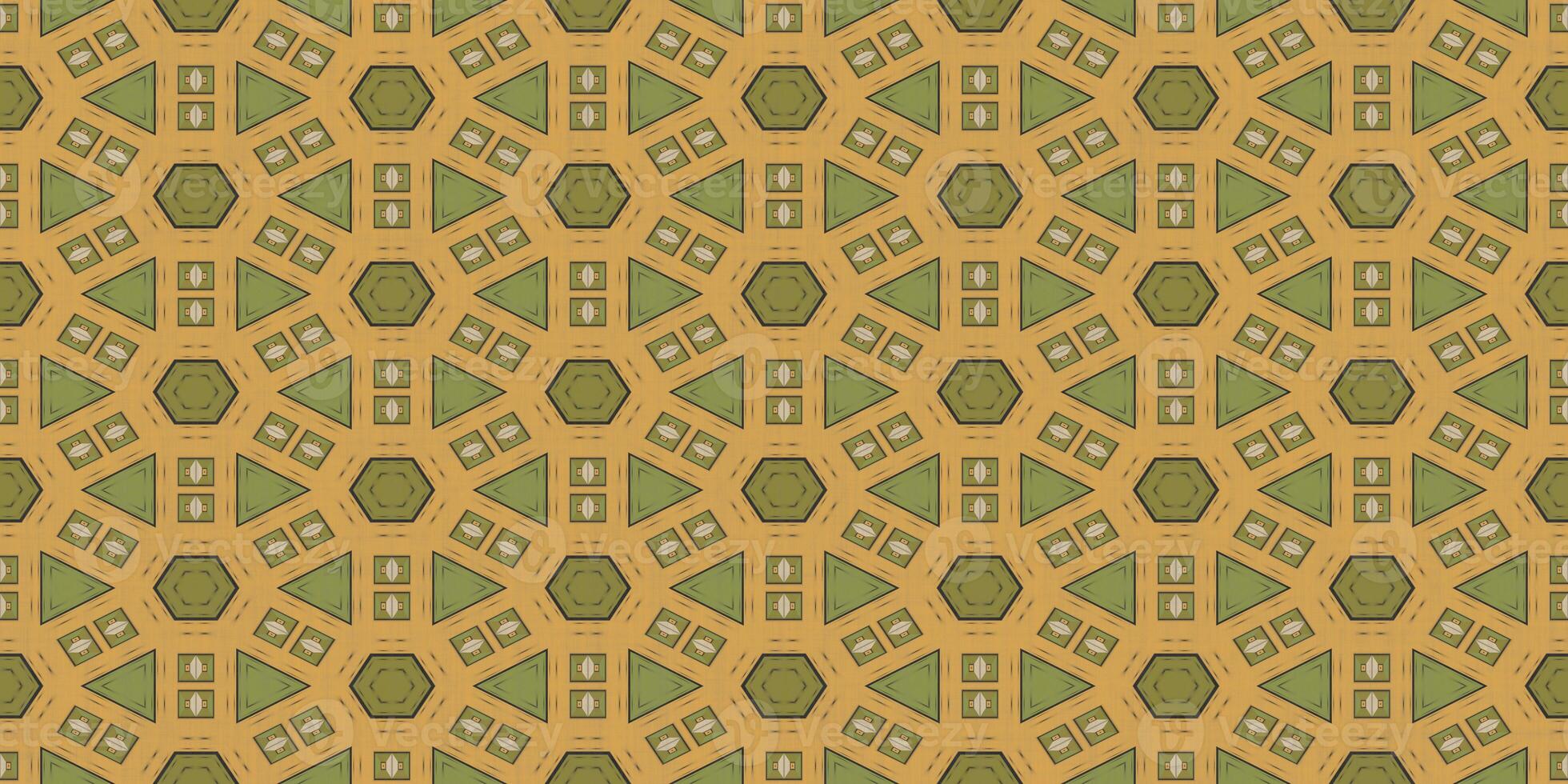 Seamless Geometrical Pattern Background. Geometry Kaleidoscope Shape Texture. photo