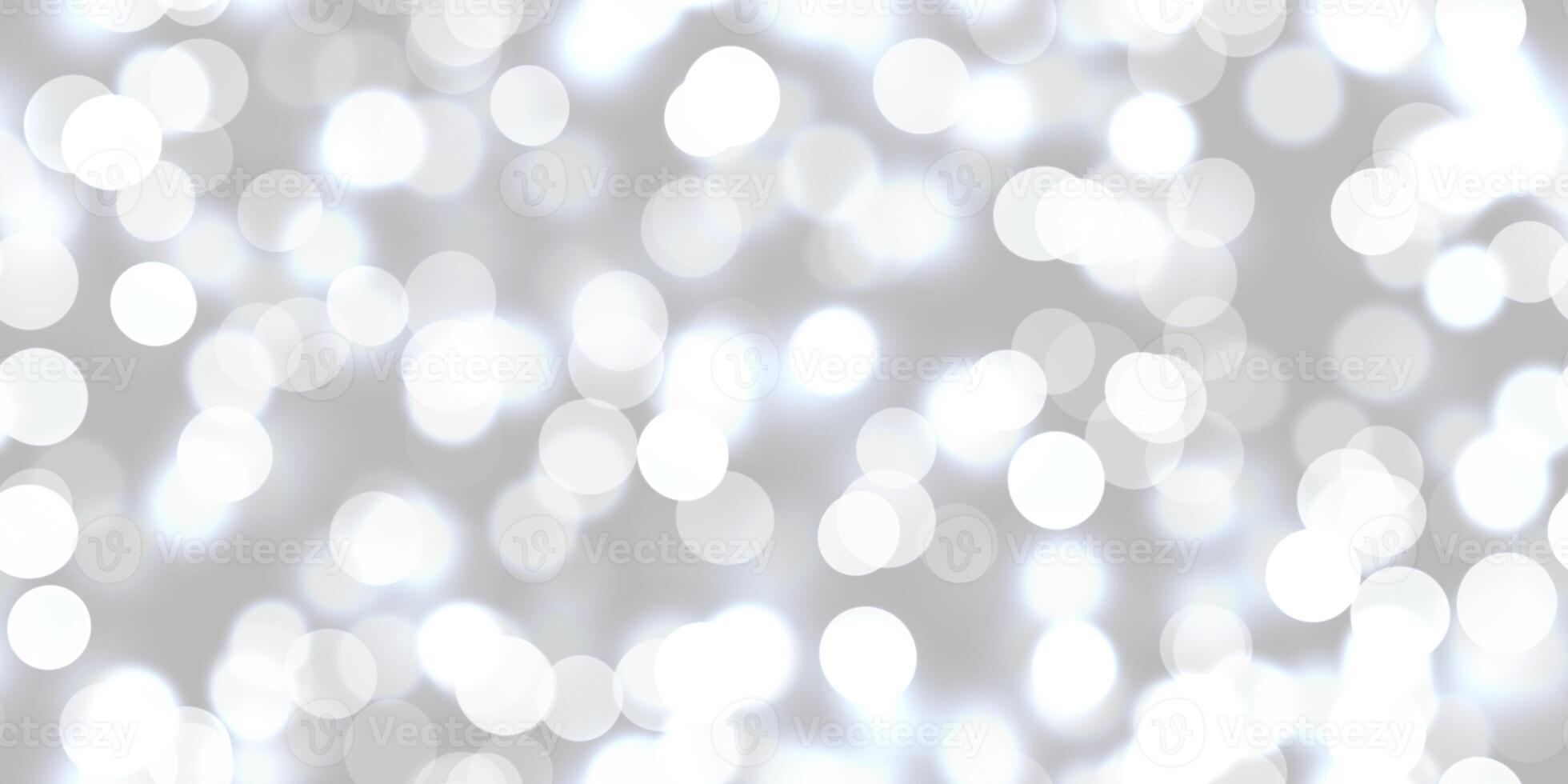 White Bright Bokeh Background. Glowing Lights Texture. Shine Celebration Backdrop. photo