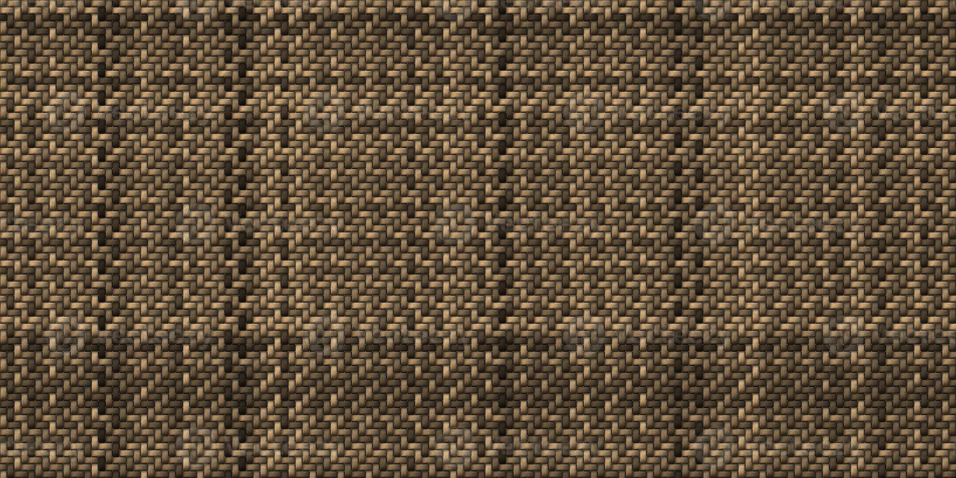 Seamless Basket Weaving Background. Woven Wicker Straw Texture. photo