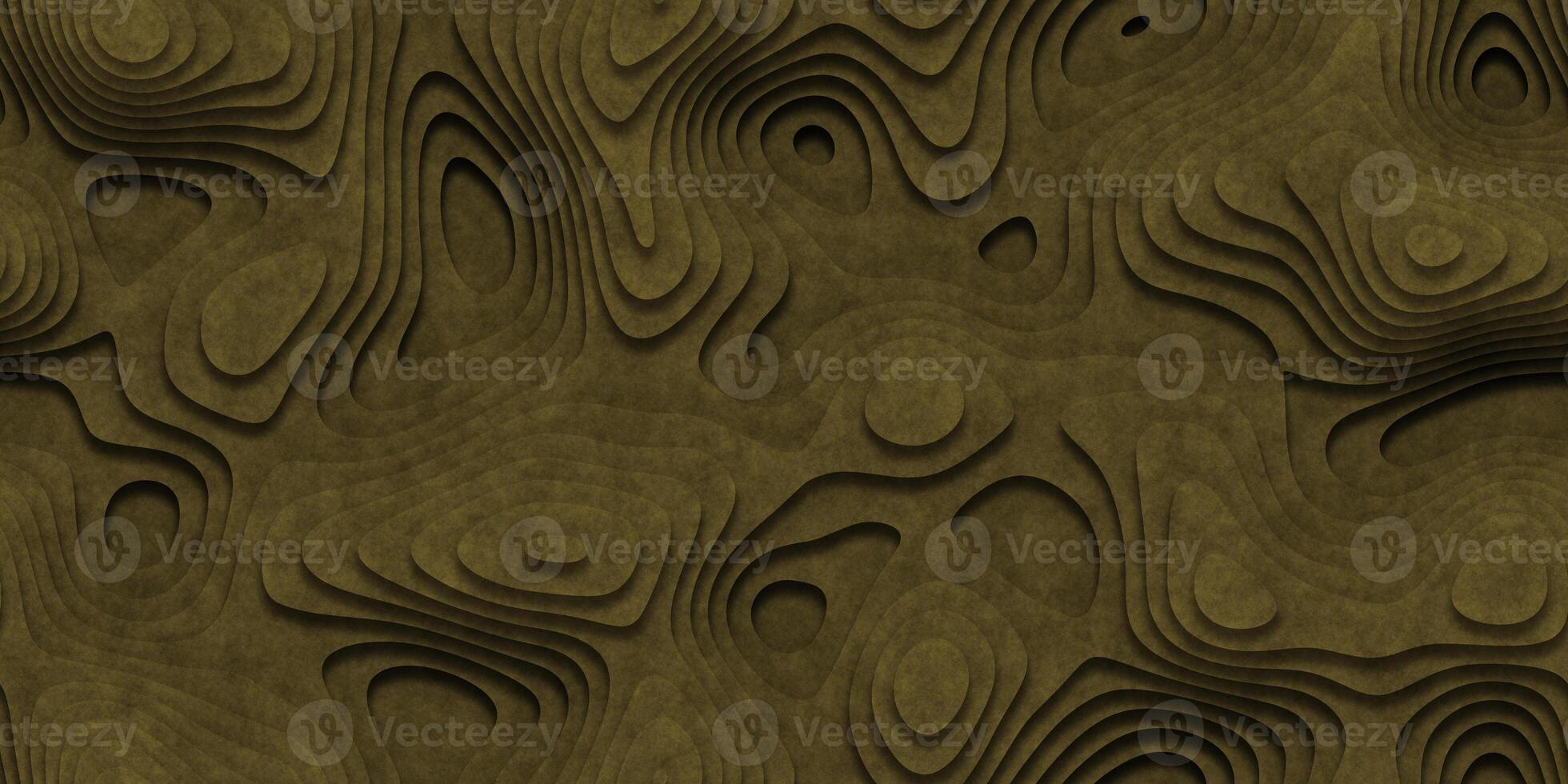 Desert Seamless Topographic Landscape Background. Wavy Relief Illustration Texture. photo