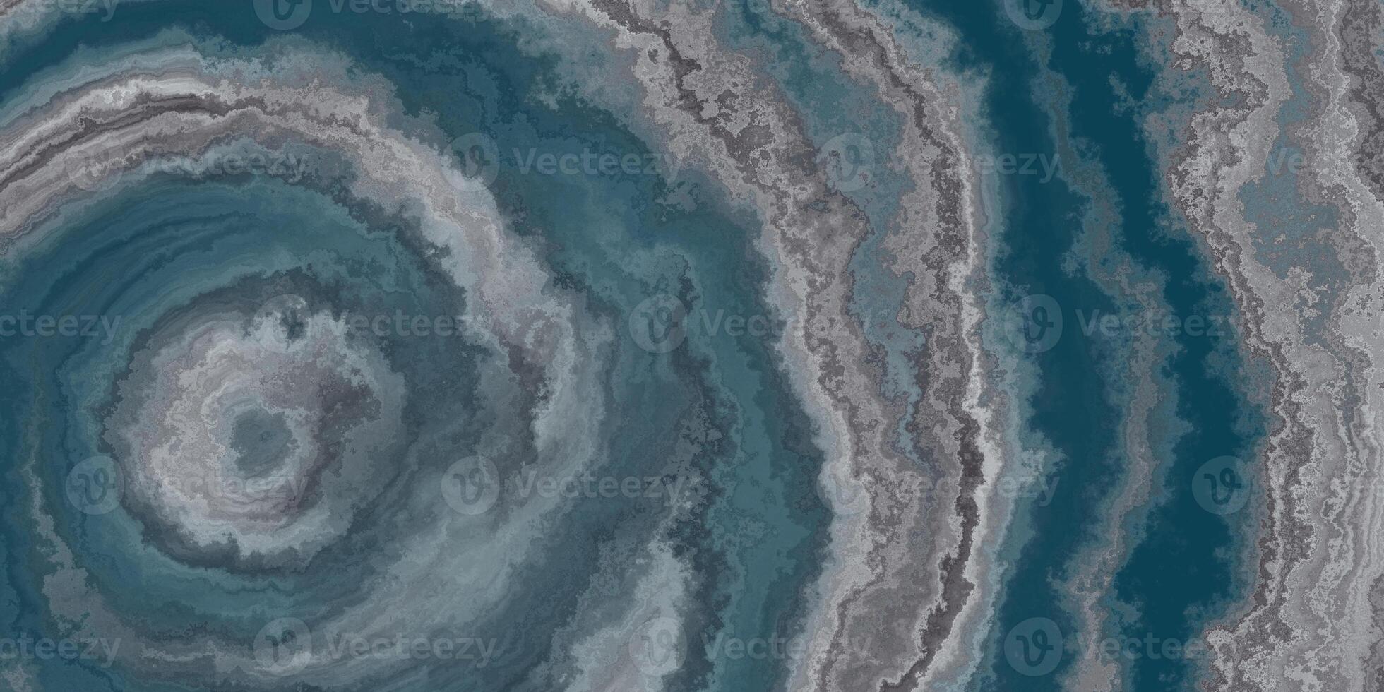 Deep Blue Agate Mineral Texture. Stripe Circles Stone Pattern Surface Background. photo