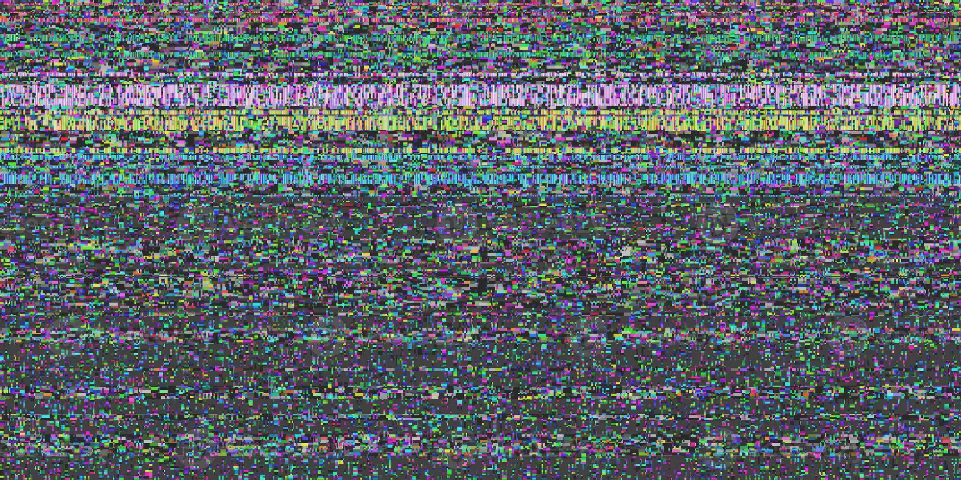 Monitor Noise. Seamless Screen Error Glitch Background. photo