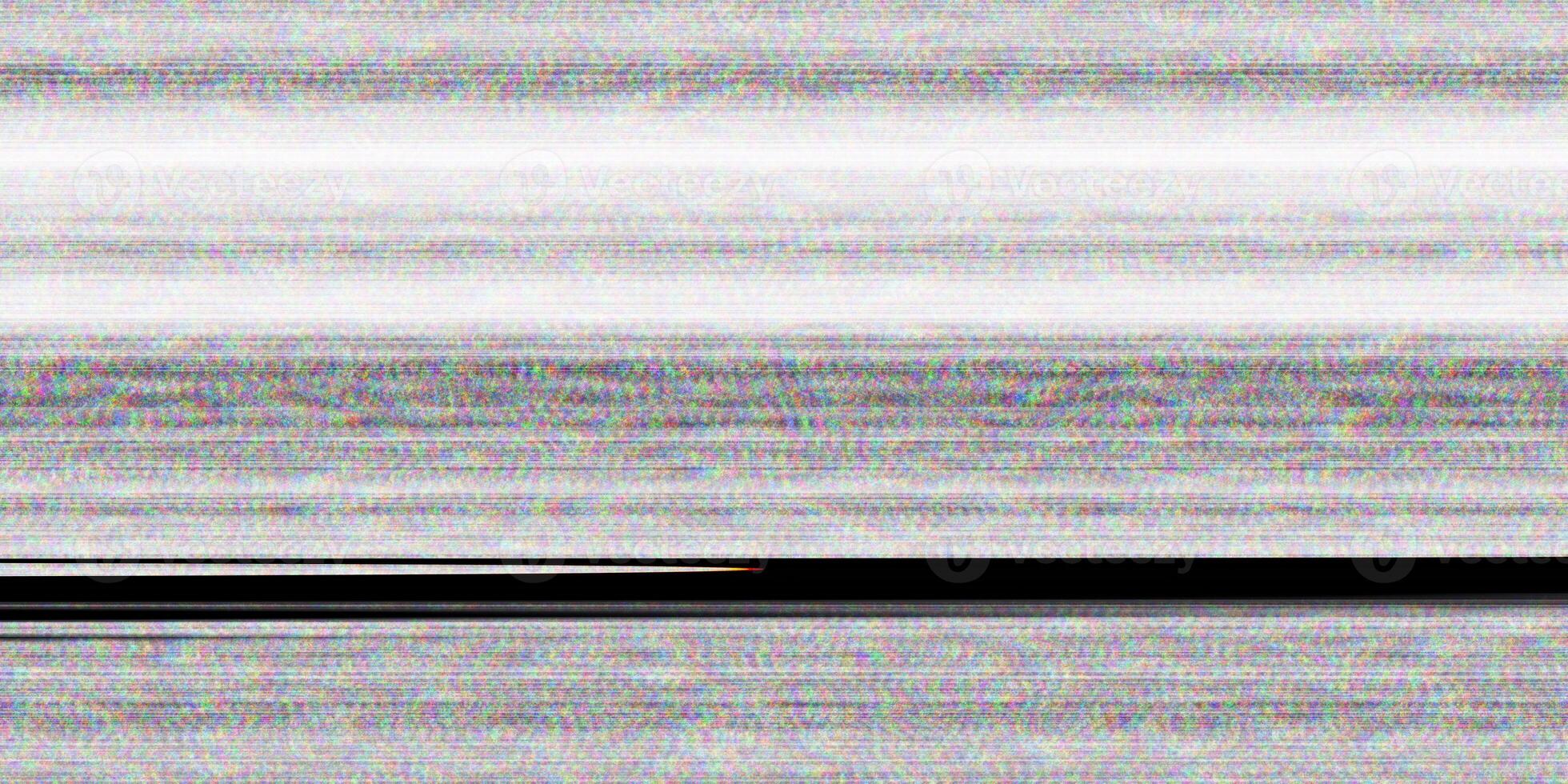 Television Error Background. Screen Noise Texture. No Signal Display. Bad Tv Lines. photo