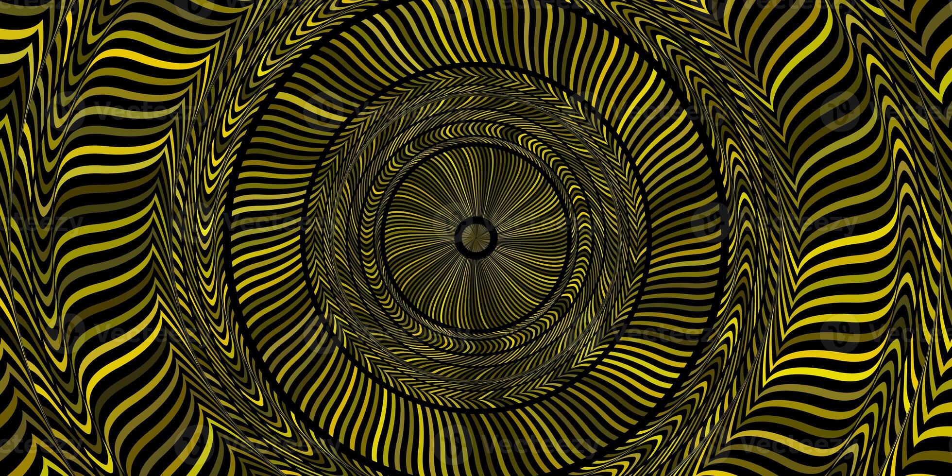 Golden Circles Art Action Background. Round Wheel Rhythm Backdrop. Center Concept. photo