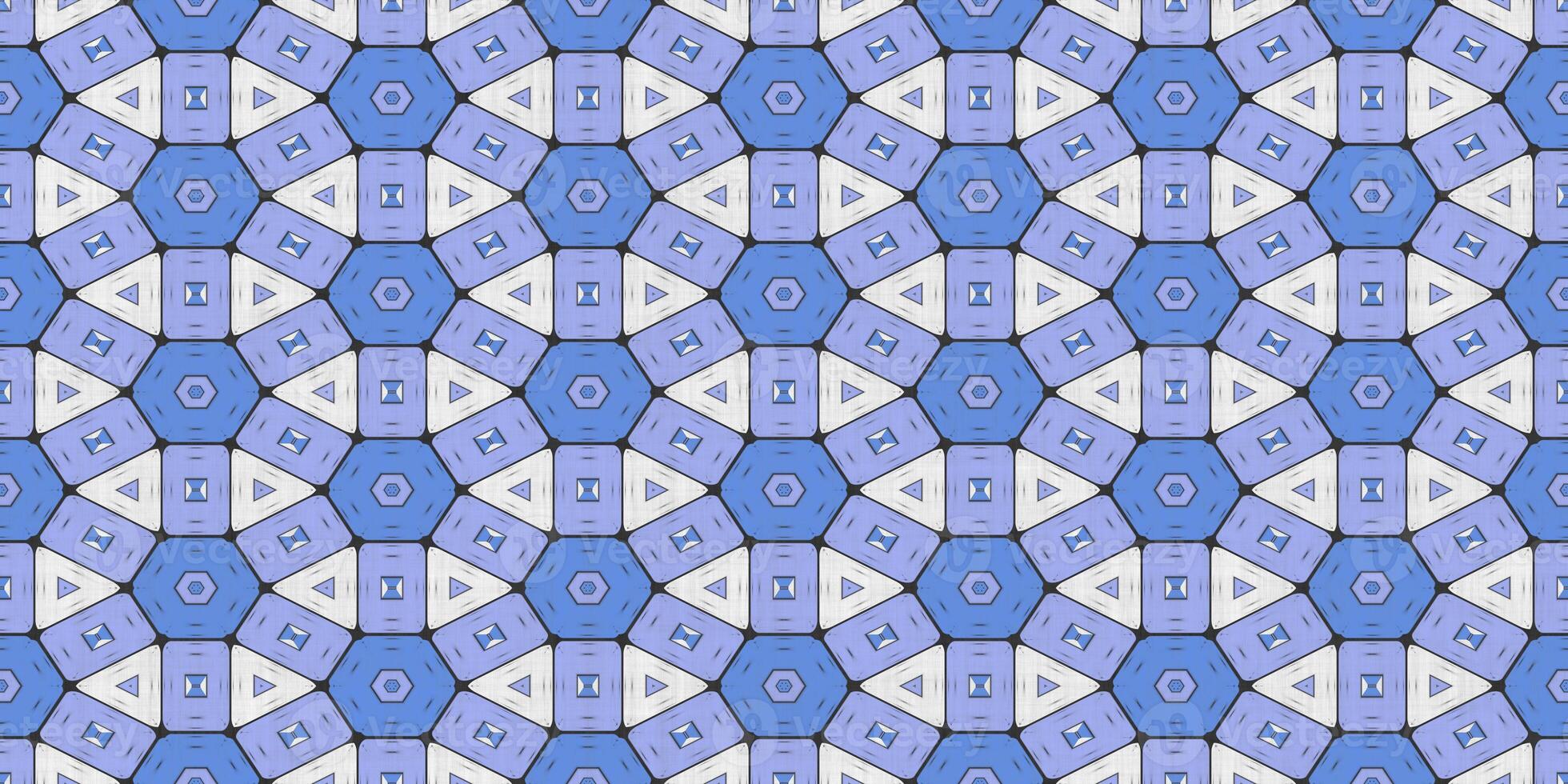 Seamless Geometrical Pattern Background. Geometry Kaleidoscope Shape Texture. photo