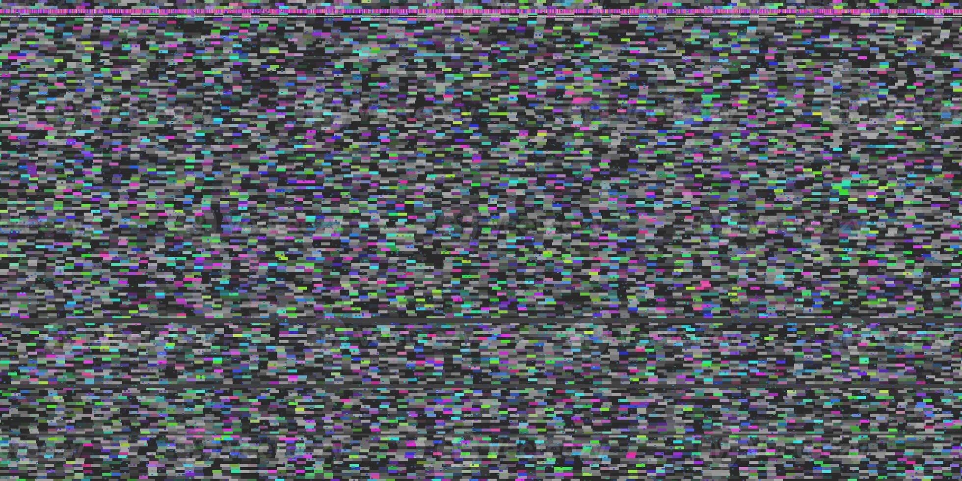 White Noise Display. Seamless Screen Error Glitch Background. photo
