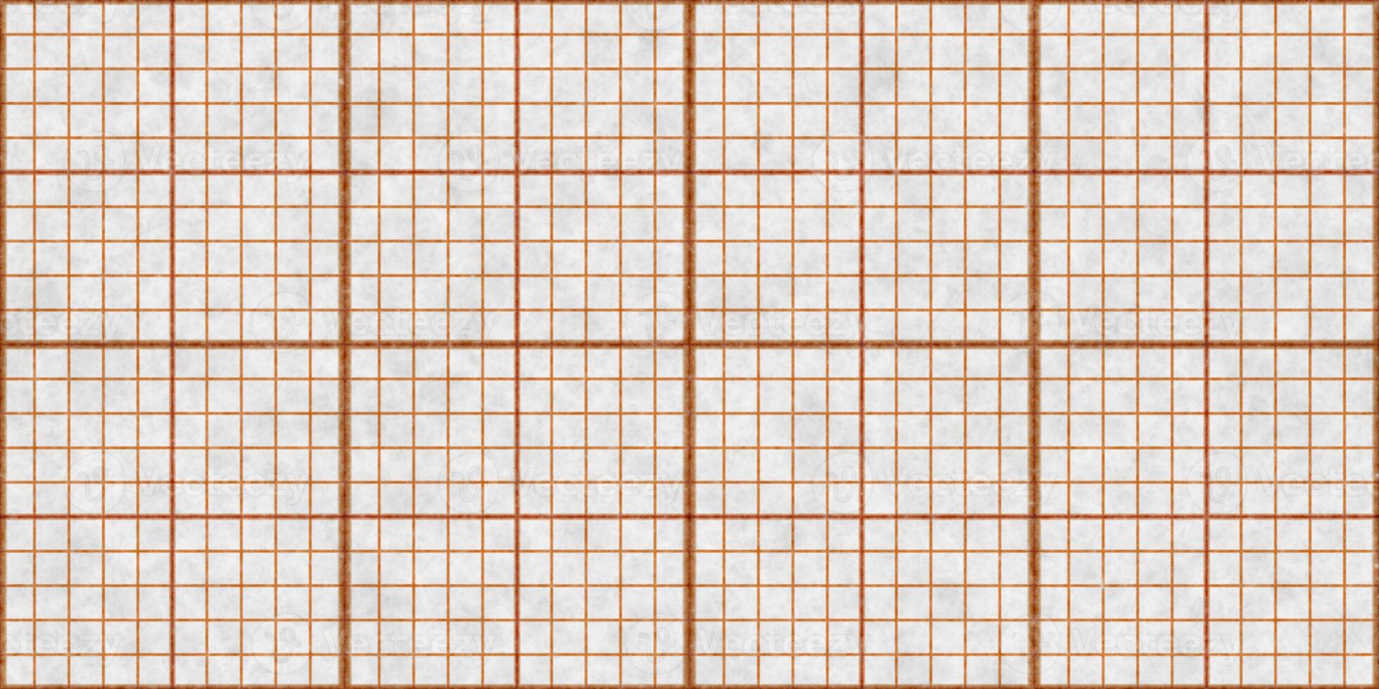 Orange Seamless Millimeter Paper Background. Tiling Graph Grid Texture. Empty Lined Pattern. photo